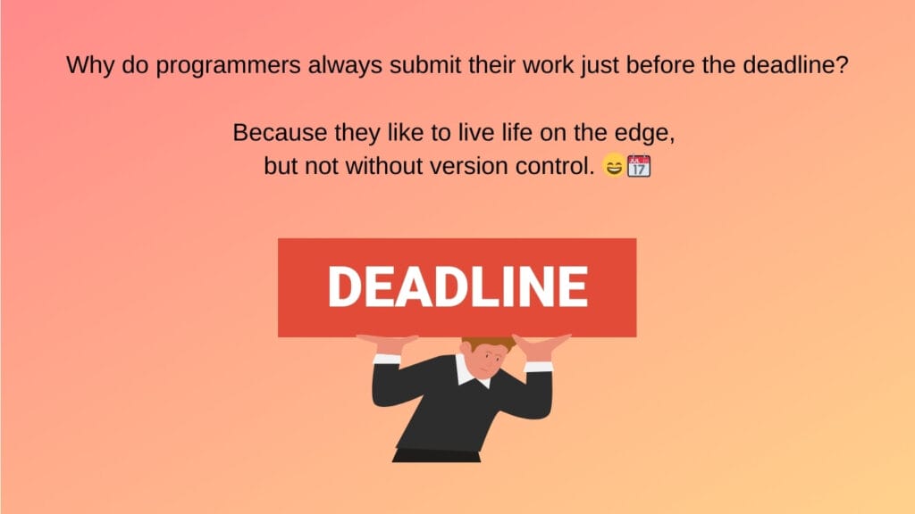 Шутка про дедлайн