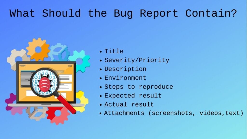 Структура баг репорта