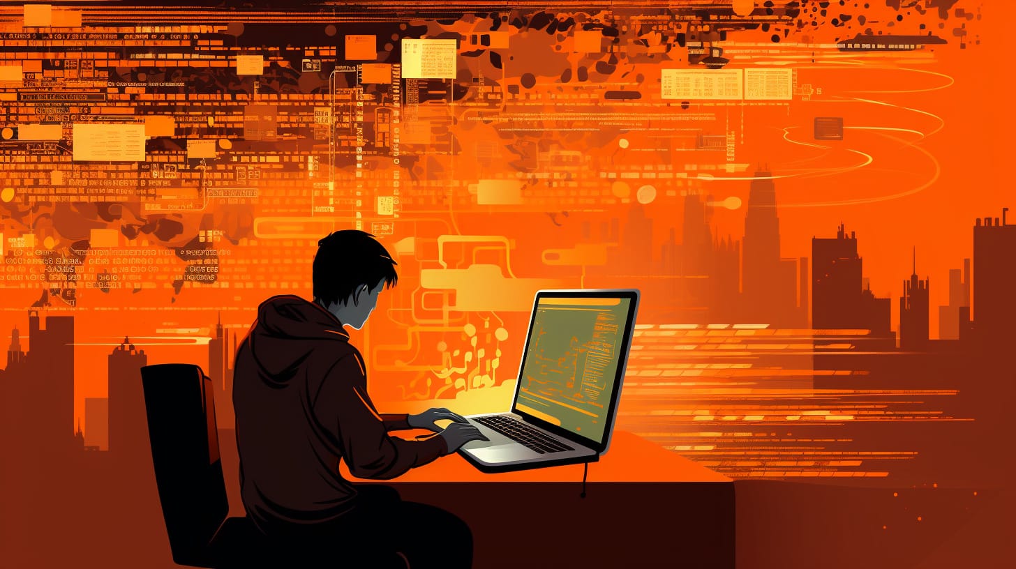 что можно делать на python. Программист за ноутбуком.